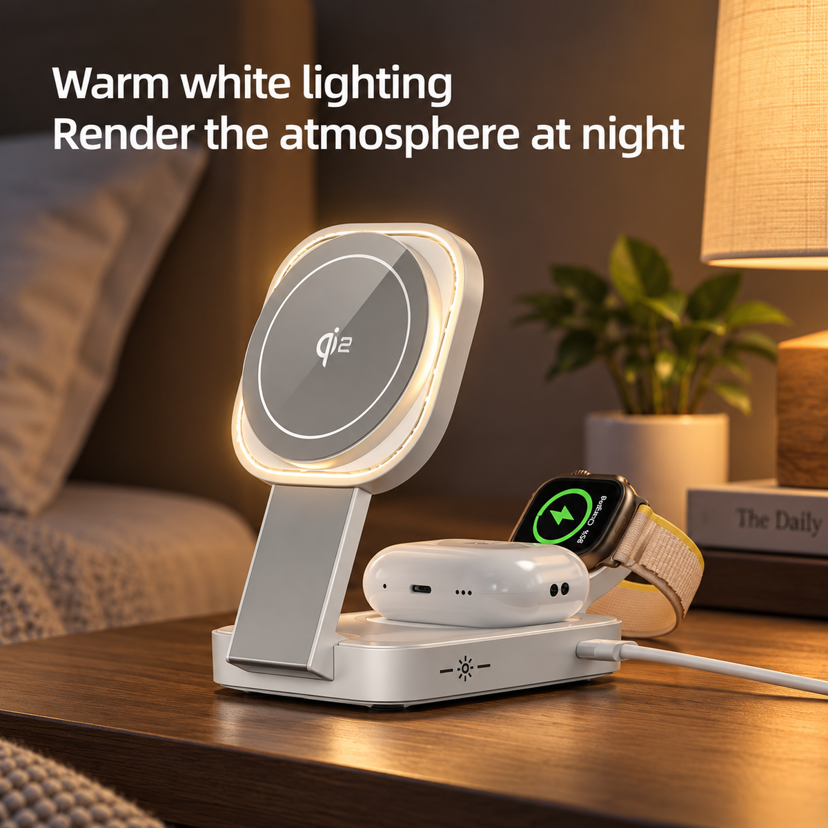 WanderS 3-in-1 Magnetic Qi2 15W Wireless Charger