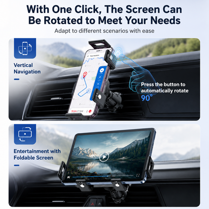 WanderS 15W Dual-Coil Auto-Clamp Car Wireless Charger
