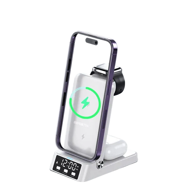 WanderS 3-in-1 Clock Wireless Charger 15W