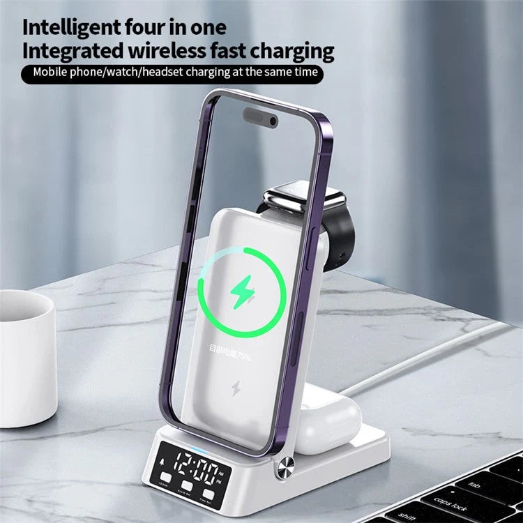 WanderS 3-in-1 Clock Wireless Charger 15W