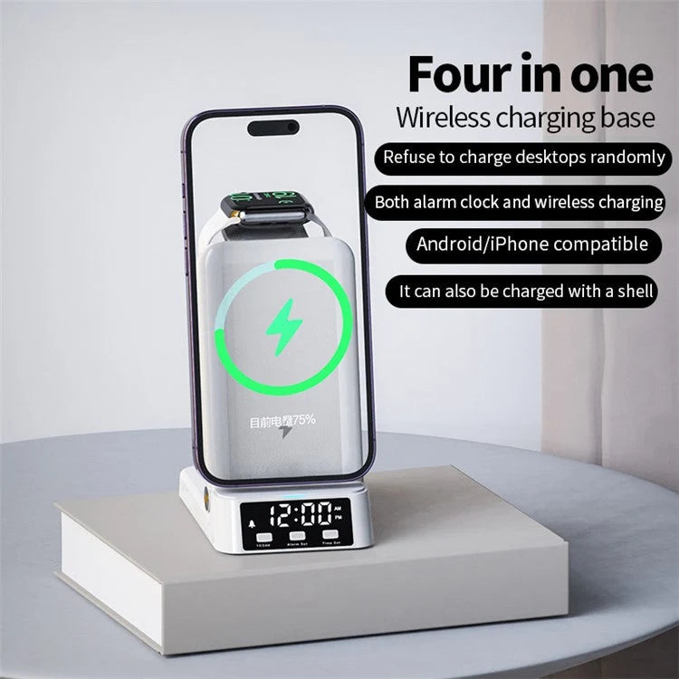 WanderS 3-in-1 Clock Wireless Charger 15W