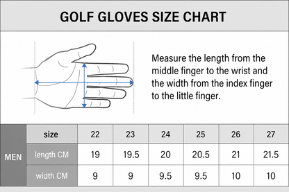 WanderS Men Golf Mitten Sheepskin Leather Mitten Anti-Slip Golf Mitten