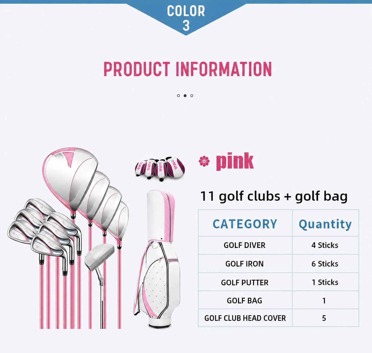 WanderS Brand Golf Club Complete Set Ladies Custom Golf Clubs Set For Women