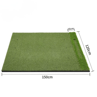WanderS Indoor Golf Hitting Mat Double Grass Practice Hitting Mat Practice Net Set Carpet Home Training Ball Mat