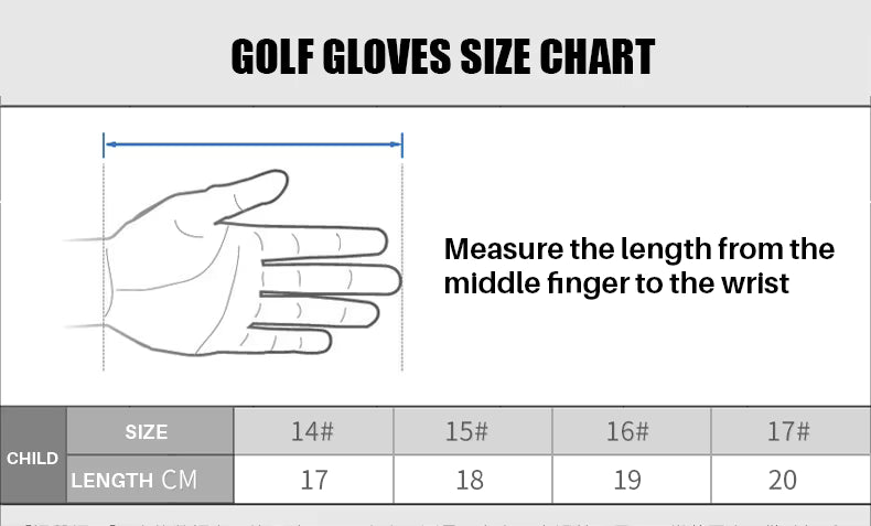 WanderS Children Gloves Kid'S Golf Gloves With Marker