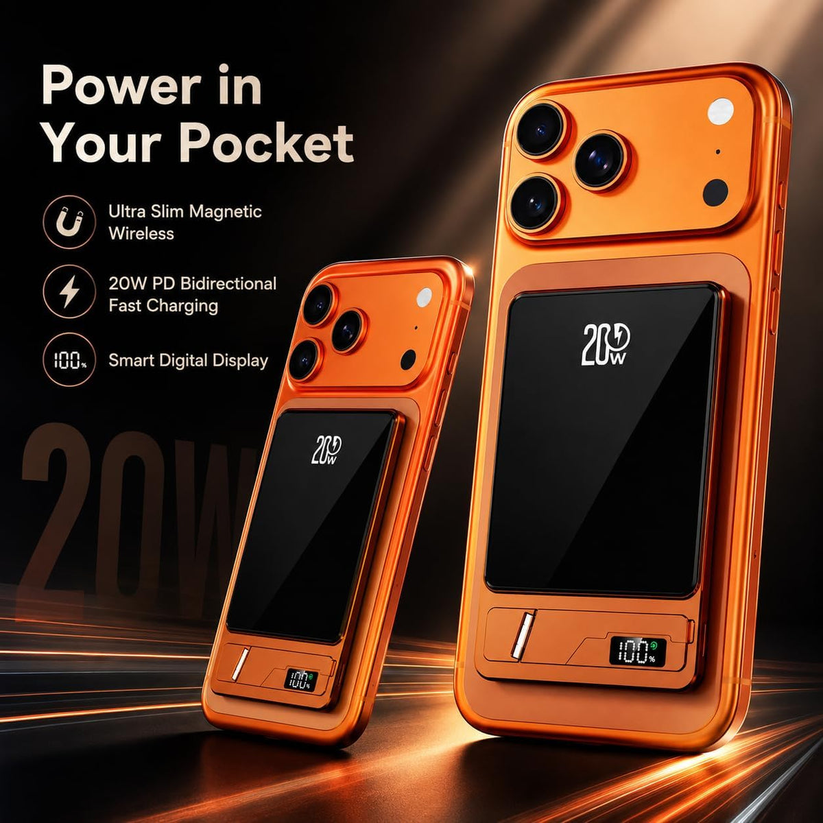 WanderS 10000mAh Ultra-Thin Magnetic Power Bank