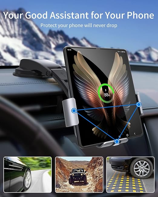 WanderS 15W Samsung Z Fold Car Wireless Charger with Ambient Light
