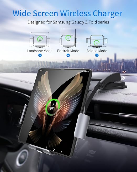 WanderS 15W Samsung Z Fold Car Wireless Charger with Ambient Light