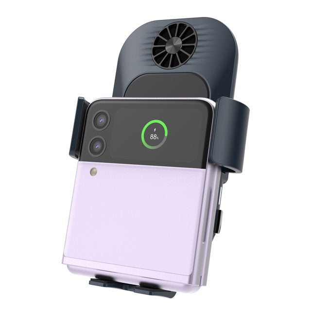 WanderS 15W Cooling Fan Dual-Coil Car Wireless Charger