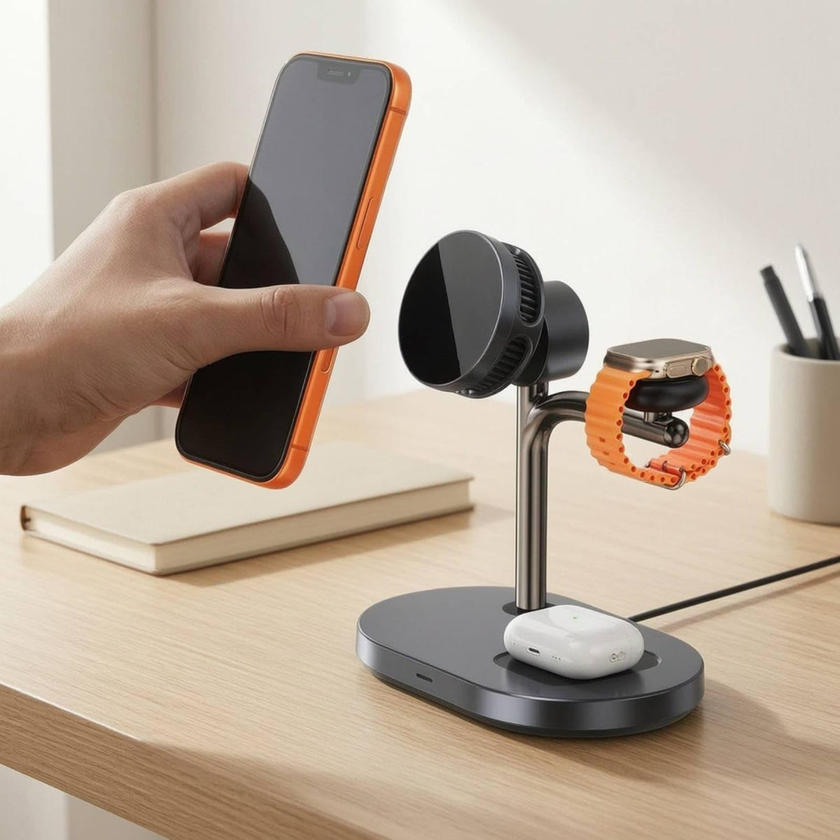 WanderS 3-in-1 Qi2.2 25W Cooling Magnetic Wireless Charger