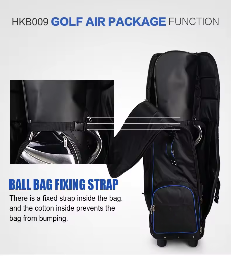 WanderS Travel Cover Golf Bag Waterproof Nylon Golf Travel Bag With Wheels
