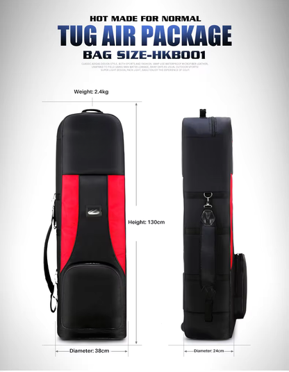 WanderS Thick Nylon Fabric Air Bag, Collapsible Golf Bags With Wheels