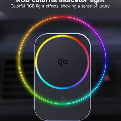WanderS Qi2 15W Cooling Car Wireless Charger Silicone Face cover with LED