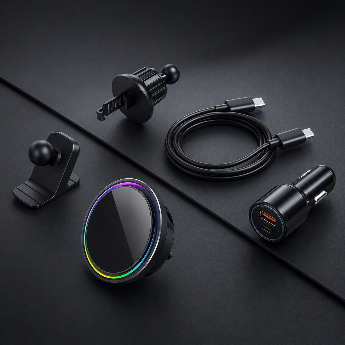 WanderS Semiconductor-Cooled Car Wireless Silicone Face Charger