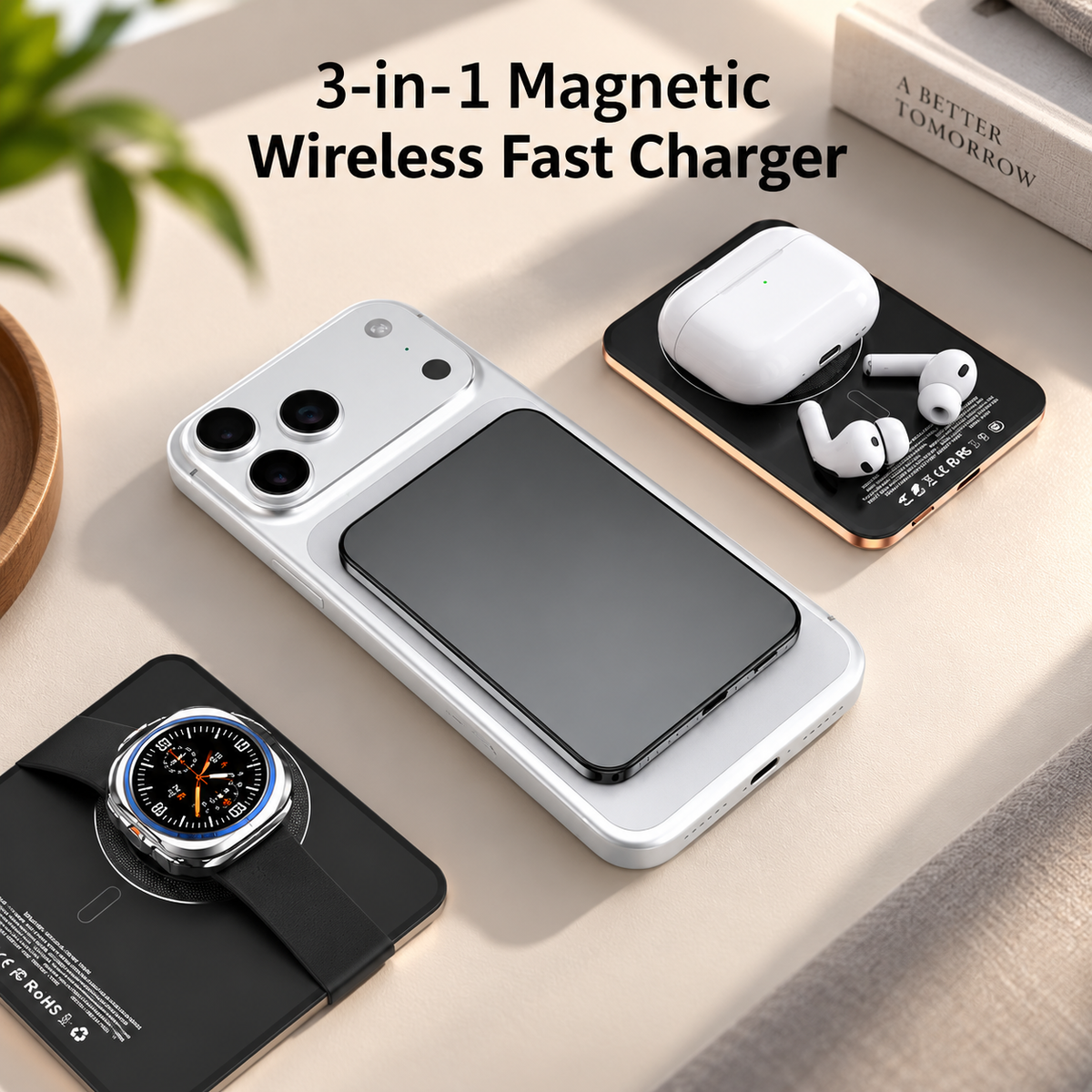 WanderS 10000mAh Ultra-Thin Magnetic Power Bank