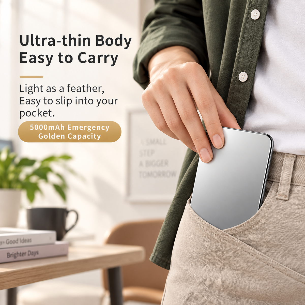 WanderS 5000mAh Ultra-Thin Magnetic Power Bank