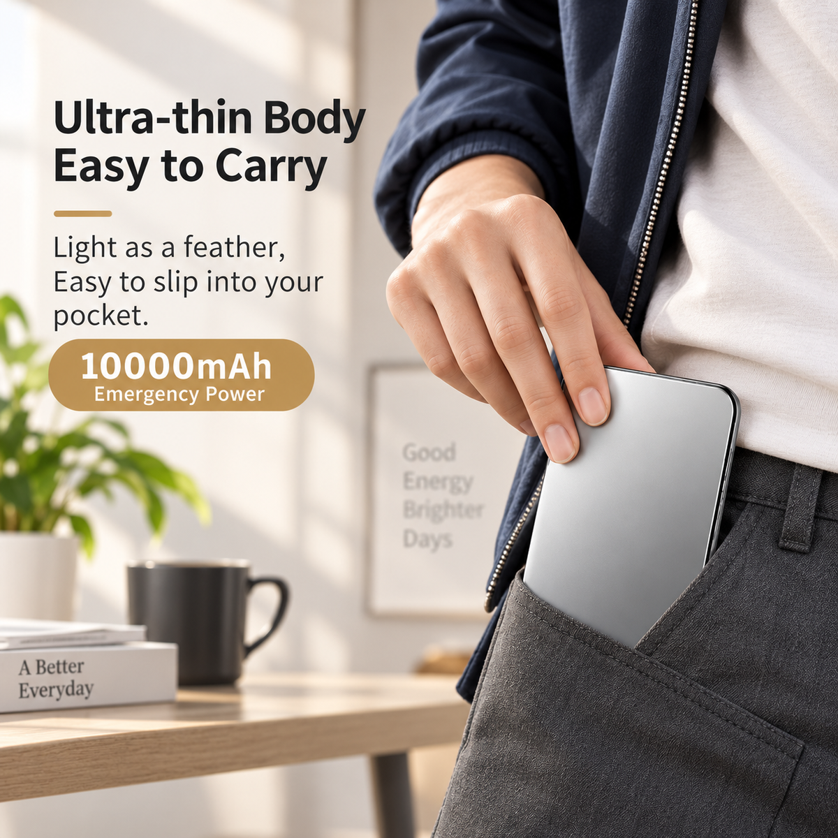 WanderS 10000mAh Ultra-Thin Magnetic Power Bank