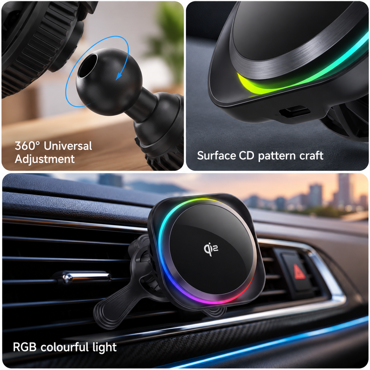 WanderS Qi2 15W Semiconductor-Cooled Car Wireless Charger