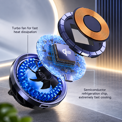WanderS Semiconductor-Cooled Car Wireless Silicone face Charger