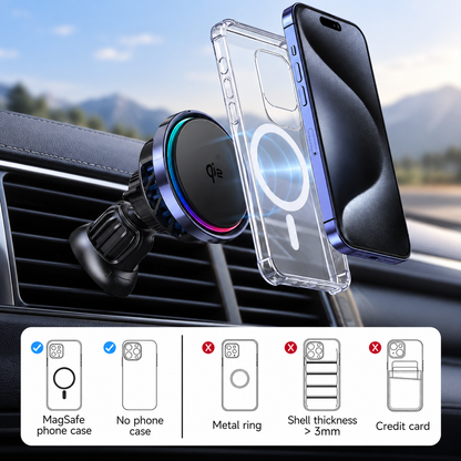 WanderS Semiconductor-Cooled Car Wireless Silicone face Charger