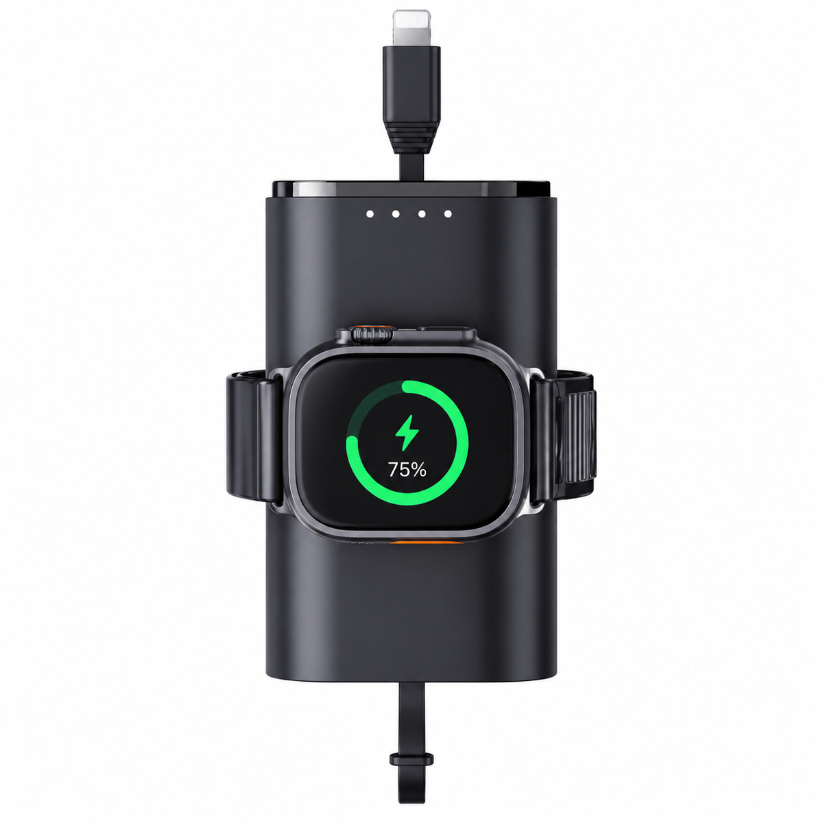 WanderS 5000mAh Phone & Apple Watch Power Bank with Built-in Cable