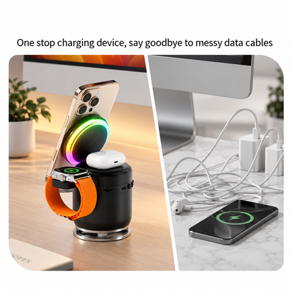 WanderS 3-in-1 15W Max Bluetooth Speaker Wireless Charger