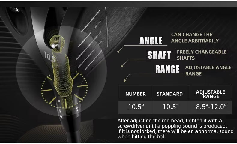 WanderS Adjustable Titanium Golf Driver Head Right Hand Men Golf Clubs Driver