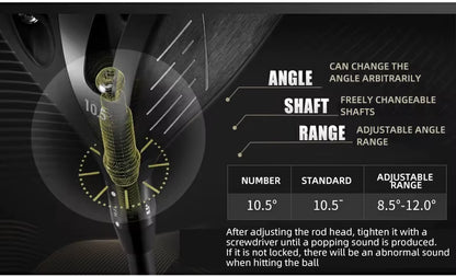 WanderS Adjustable Titanium Golf Driver Head Right Hand Men Golf Clubs Driver
