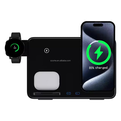 WanderS 4-in-1 Dual-Coil Magnetic Wireless Charger 15W
