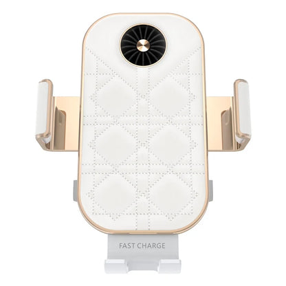 WanderS 15W Dual-Coil Cooling Fan Car Wireless Charger