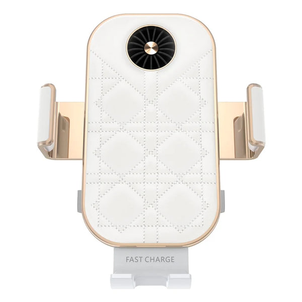 WanderS 15W Dual-Coil Cooling Fan Car Wireless Charger