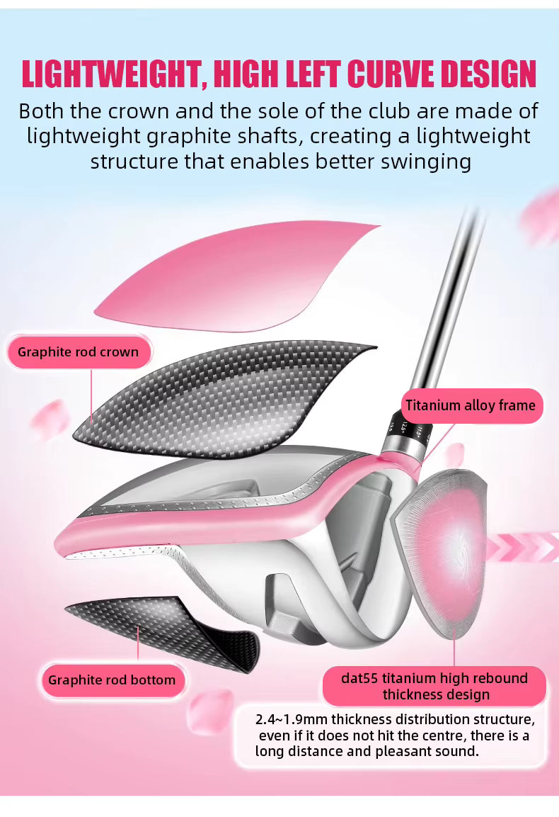 WanderS Custom Women Titanium Golf Clubs Driver Adjustable Golf Driver With