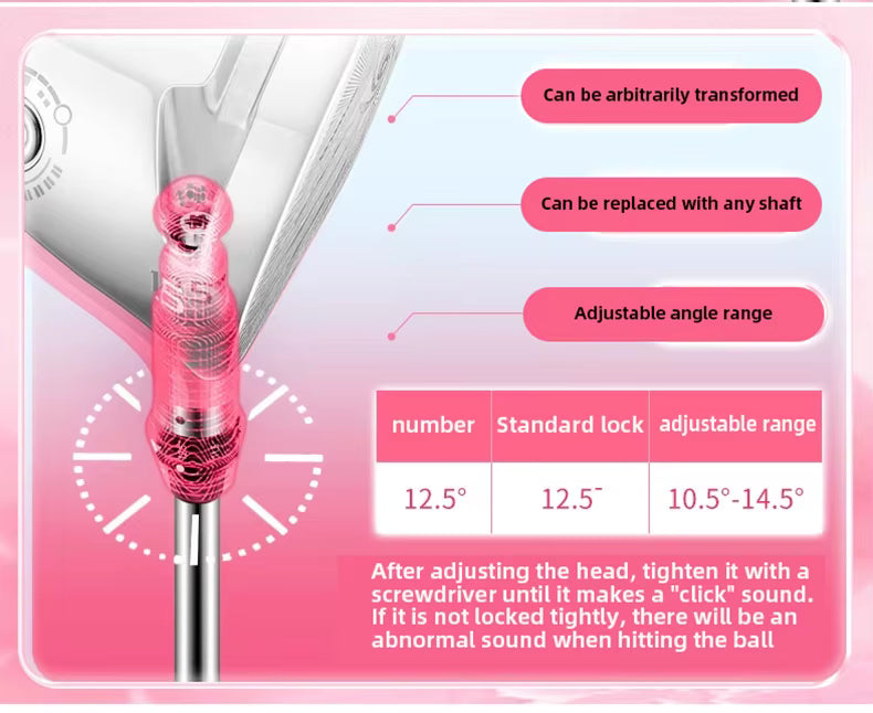 WanderS Custom Women Titanium Golf Clubs Driver Adjustable Golf Driver With