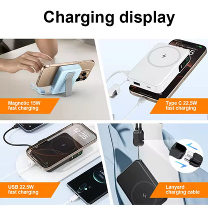 WanderS 10000mAh Magnetic Power Bank with Digital Display