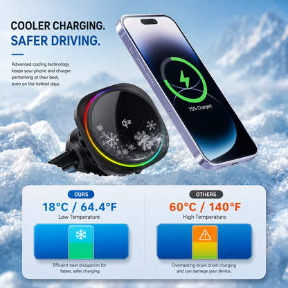 WanderS Qi2 15W Semiconductor-Cooled Car Wireless Charger