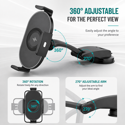 WanderS 15W Samsung Z Series Fold Car Wireless Charger with Illuminated Logo