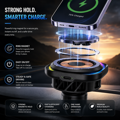 WanderS Qi2 15W Semiconductor-Cooled Car Wireless Charger