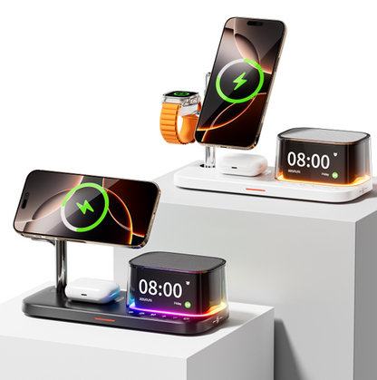 WanderS 5-in-1 Qi2.2 25W Bluetooth Speaker Cooling Wireless Charger