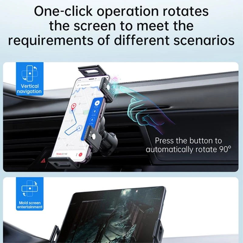 WanderS 15W Dual-Coil Auto-Clamp Car Wireless Charger