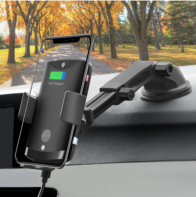WanderS 15W Car Wireless Charger with Illuminated Logo