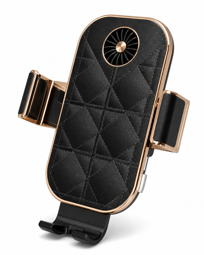WanderS 15W Dual-Coil Cooling Fan Car Wireless Charger
