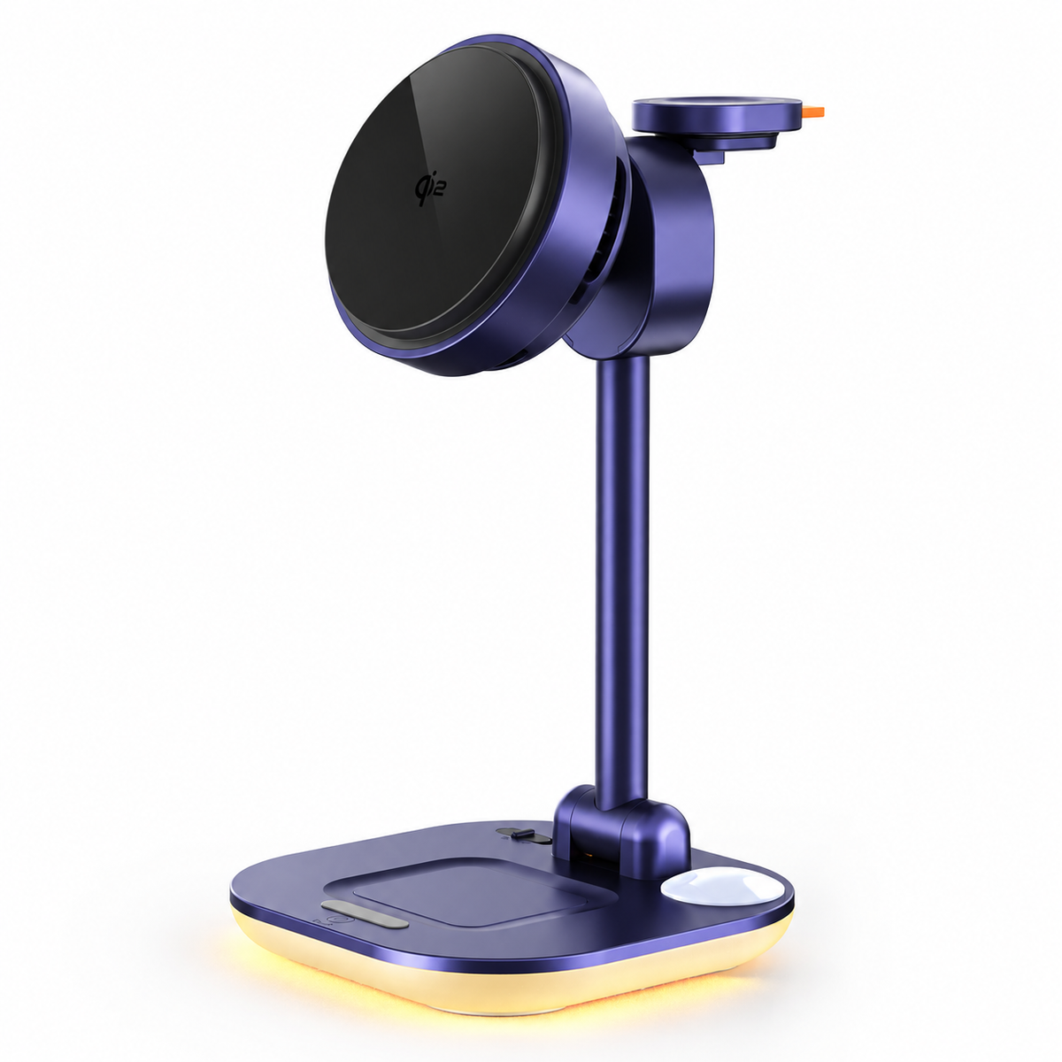 WanderS 4-in-1 Qi2 25W Max Navy Blue Cooling Wireless Charging Stand