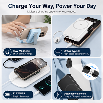 WanderS 10000mAh Magnetic Power Bank with Digital Display