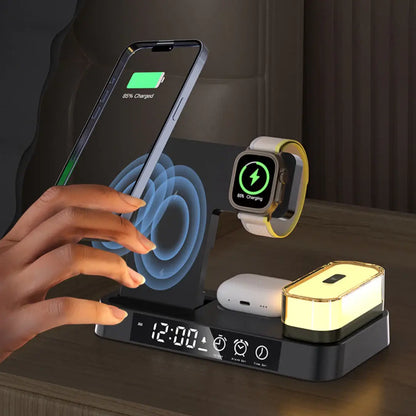 WanderS 3-in-1 Foldable Wireless Charger with RGB Night Light