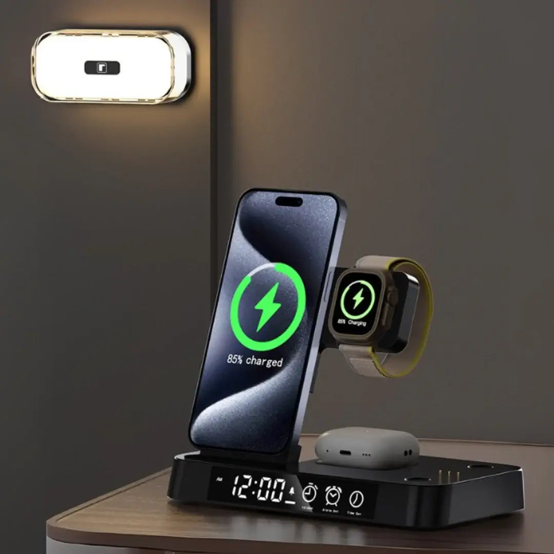 WanderS 3-in-1 Foldable Wireless Charger with RGB Night Light