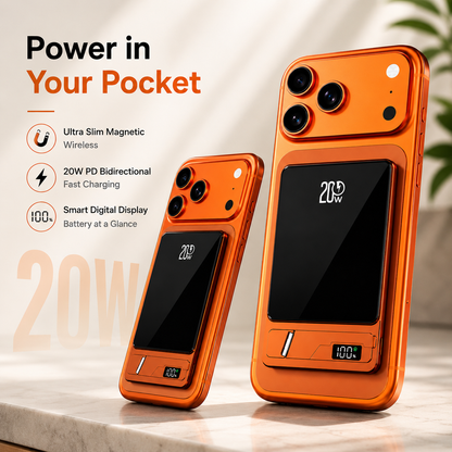 WanderS 5000mAh Ultra-Thin Magnetic 20W Power Bank
