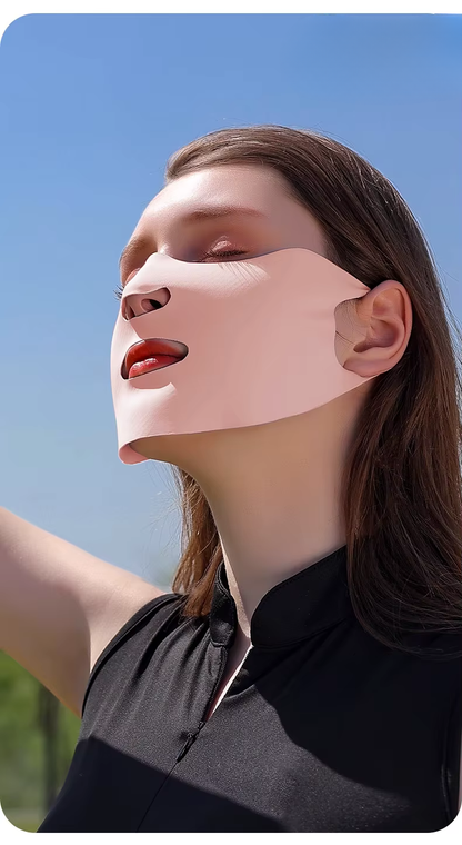 WanderS Cooling Double-Layer Silk Mask Golf Sports Facial Mask Moisturizing And Washable Activities Uv Golf Face Mask