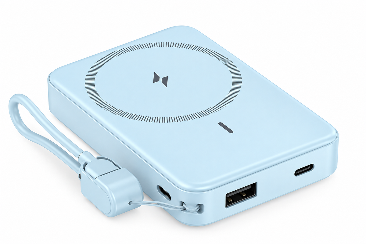 WanderS 10000mAh Magnetic Power Bank with Digital Display