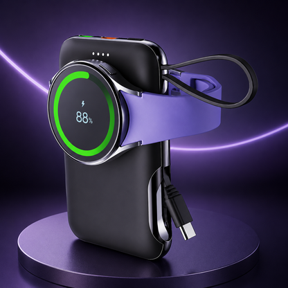 WanderS 5000mAh Phone & Samsung Watch Power Bank with Built-in Cable