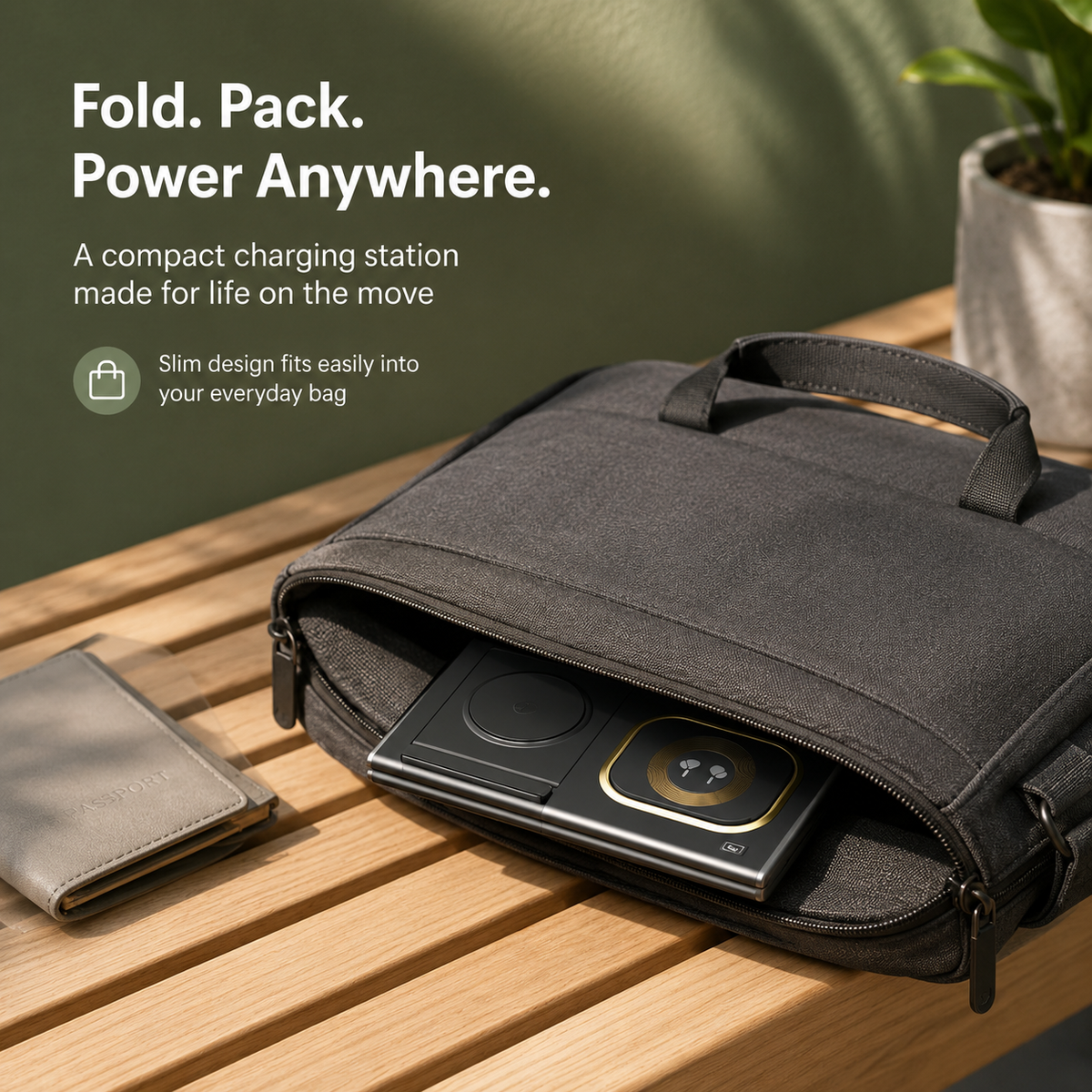 WanderS 3-in-1 Foldable Apple Wireless Charger 15W